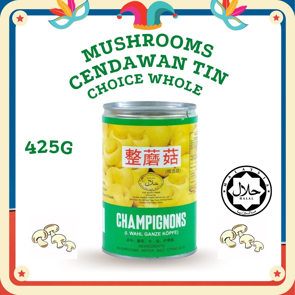 💥Ready Stock💥Fei Yan Pai Champignons Mushroom Choice Whole 425G 罐装蘑菇 ...