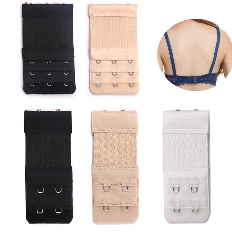 2/3 Hook Bra Extender for Women's Elastic Bra Extension Strap Hook Clip