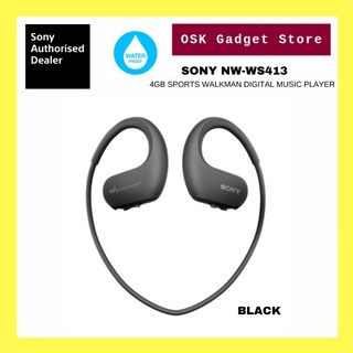Sony NW-WS413 Sports MP3 Walkman Digital Music Player | 4GB | IPX5 / 8  Splash Proof | Sony Malaysia Warranty | Shopee Malaysia