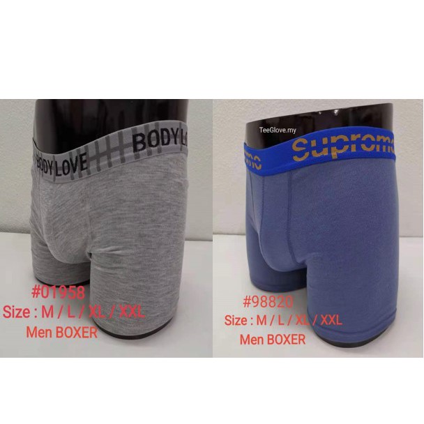 Men Boxer M-XXL 3 PCS in 1 Box ( Small Cutting ) / Seluar Dalam Empat ...
