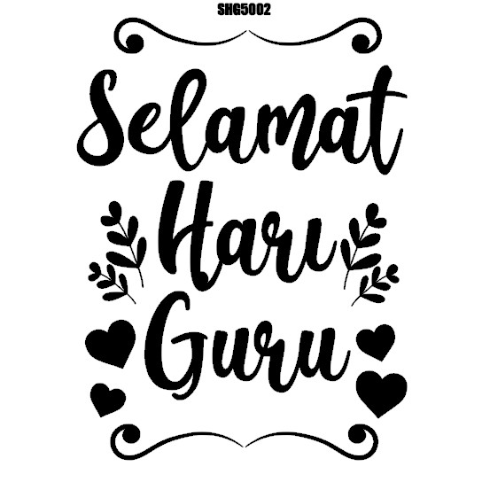 READY STOCK MALAYSIA - BALLOON STICKER SELAMAT HARI GURU (A5 SIZE