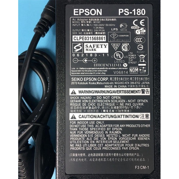 DC EPSON 24V 3A Foot Watt Transformer Voltage Regulator Laptop Water ...