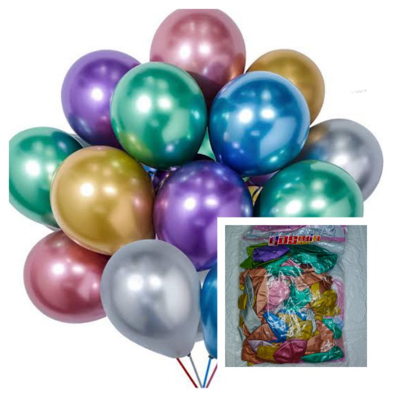 Metallic Latex Balloons - 50 Pack Purple Chrome Party Balloons For Birthday, Wedding, Events