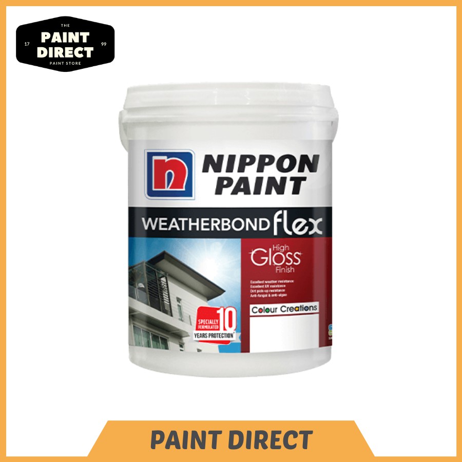 15L Nippon Paint Weatherbond Flex 145 White 15Litre (For Exterior Wall