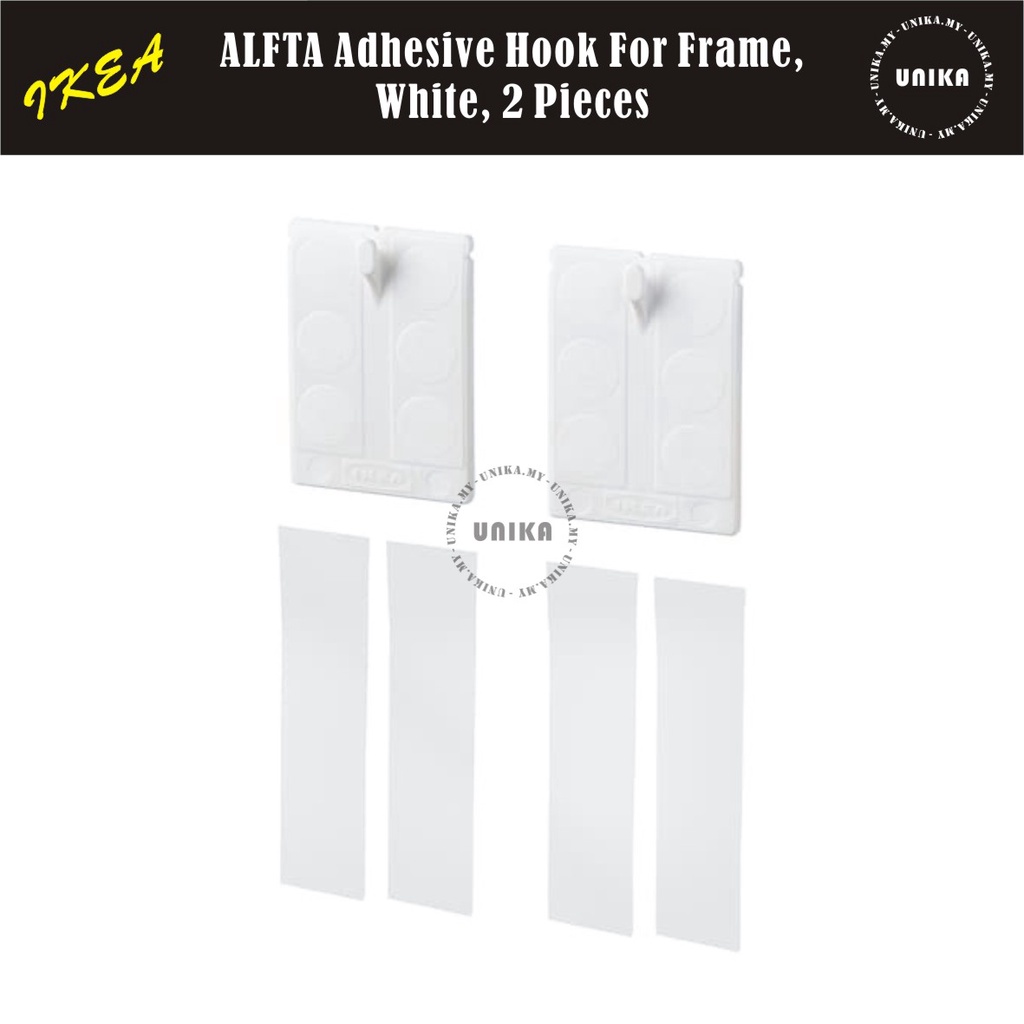 ALFTA Adhesive hook for frame, white - IKEA