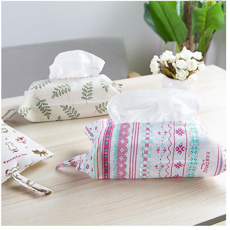 Ay.creative Fabric Cotton Linen Tissue Cover.toilet Paper Bag.tissue ...
