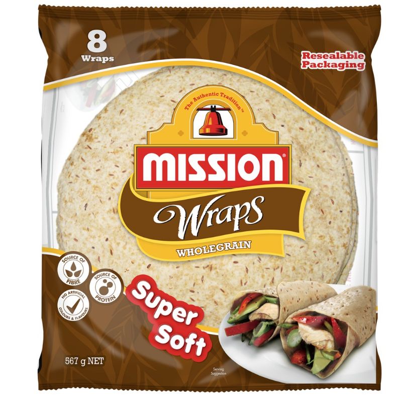 MISSION WHOLE GRAIN WRAP Super Soft, Excellent Source of Fiber 8 Wraps Shopee Malaysia