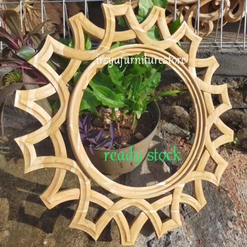 KAYU Wall Frame/Teak Wood Frame Grade A Wall Mirror Frame Shopee Malaysia