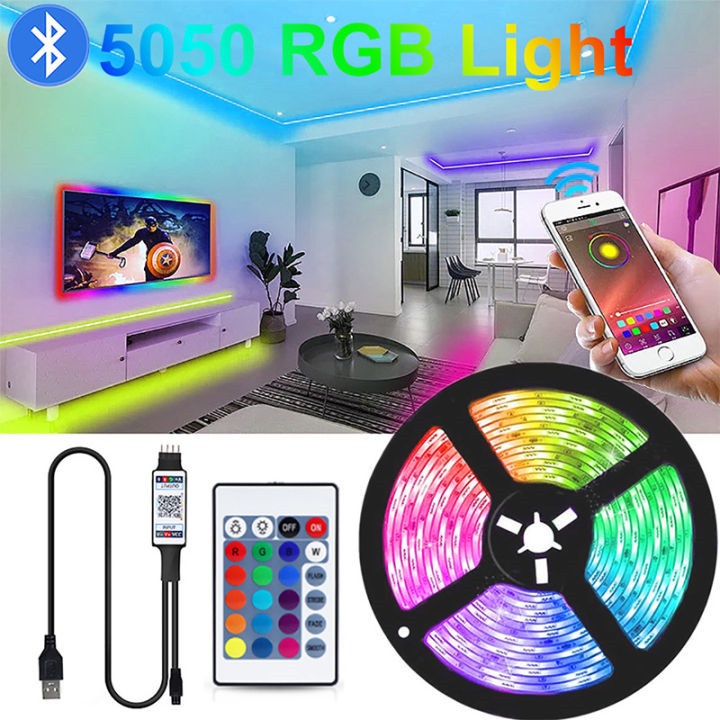 LED light strip 1m 2m 3m 4m 5m MD 5050 RGB 24-key remote control + APP ...