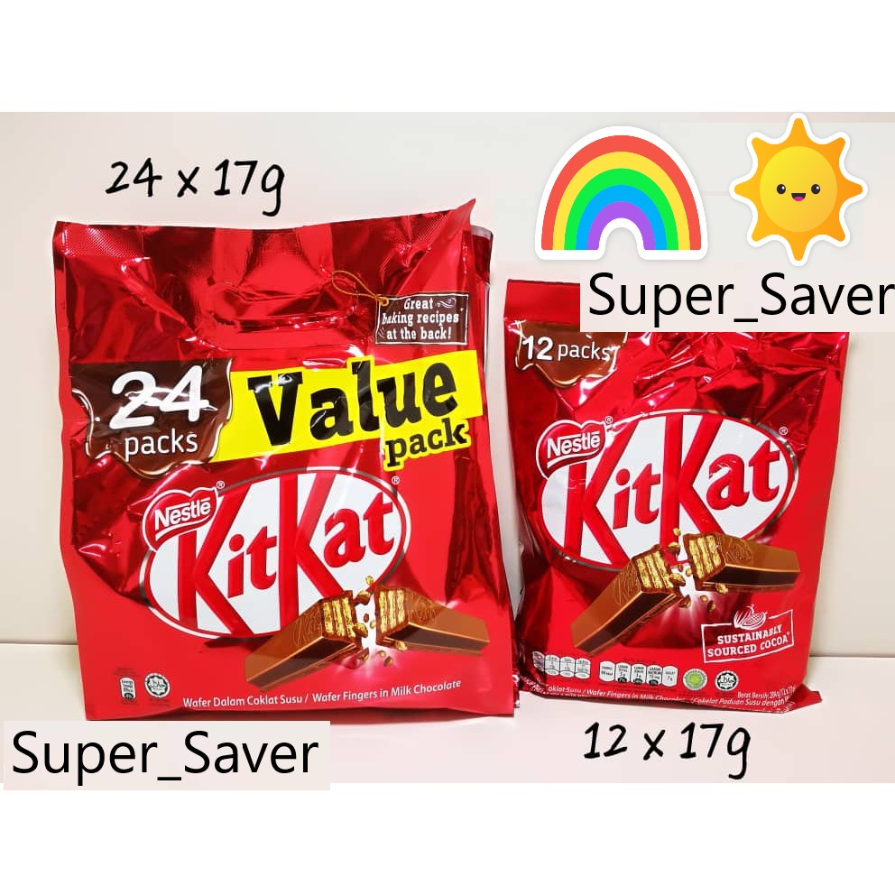 Nestle KitKat 24 (24x17g) Pasti Melt In YOUR MOUTH !!!! | Shopee Malaysia