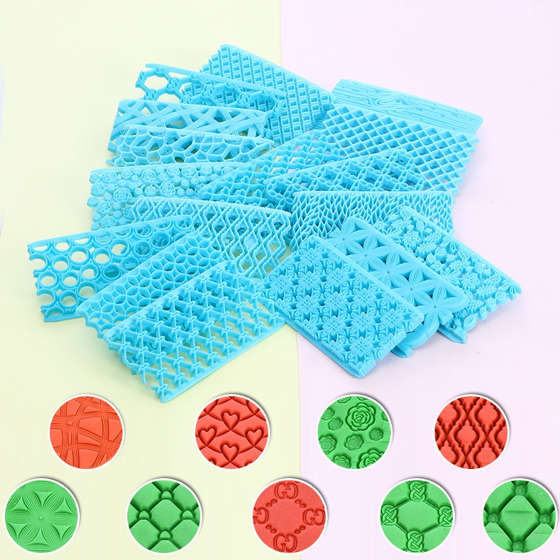 Quyi embossing die Cake fondant tool Heart-shaped rhombus, texture ...