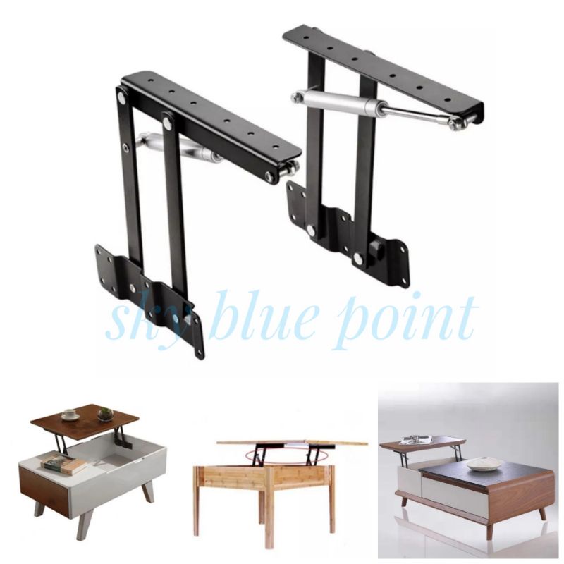 2Pcs Heavy Duty Steel Lift Up Coffee Table Mechanism Hardware Top
