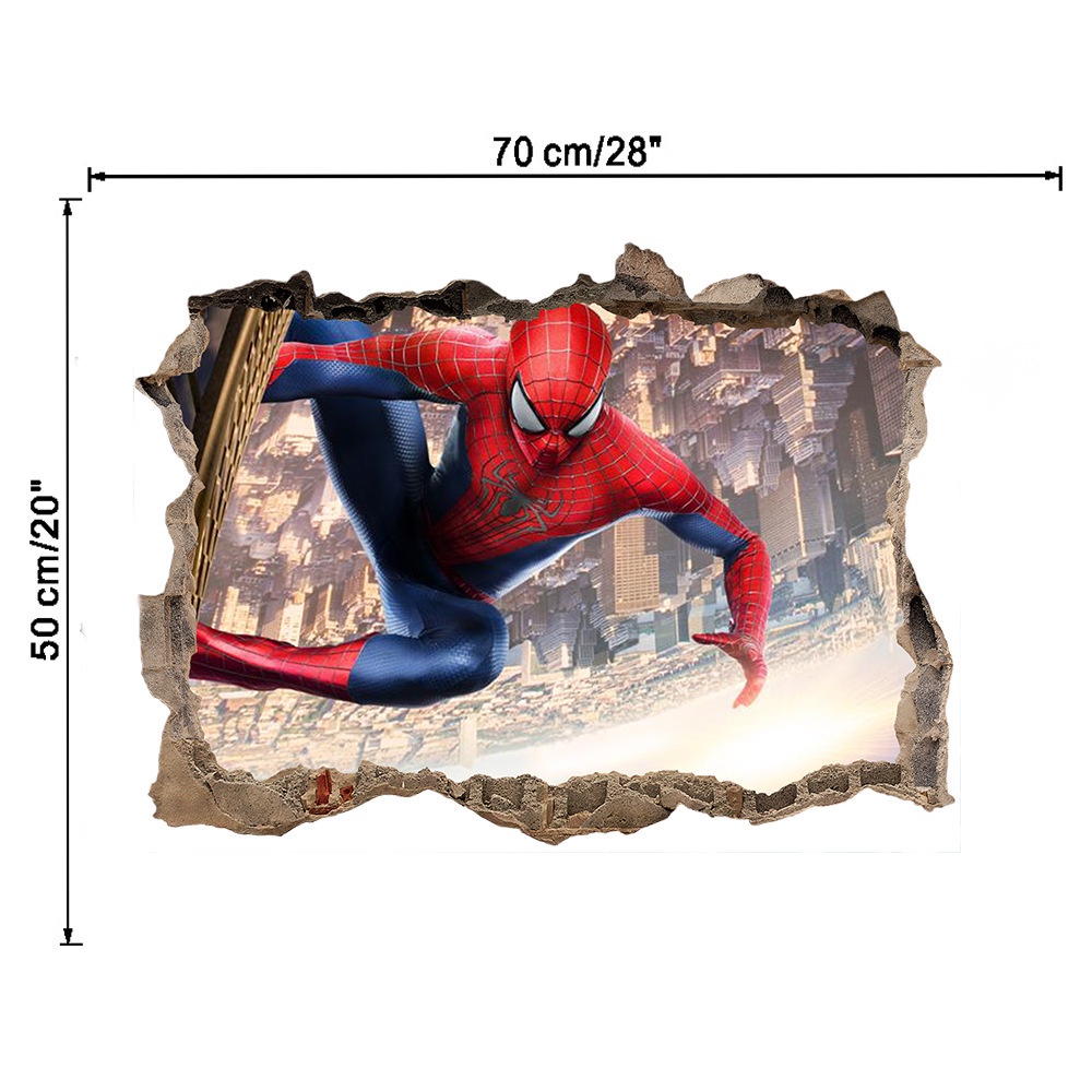 Spiderman Wall Stickers for Kids Rooms Boys Gifts By Diy Wall Stickers