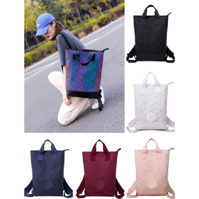 Ready Stock Adid s 3D Mesh Issey Miyake Style Bag Fashion Large Capacity Unisex Travel Backpack Shopee Malaysia