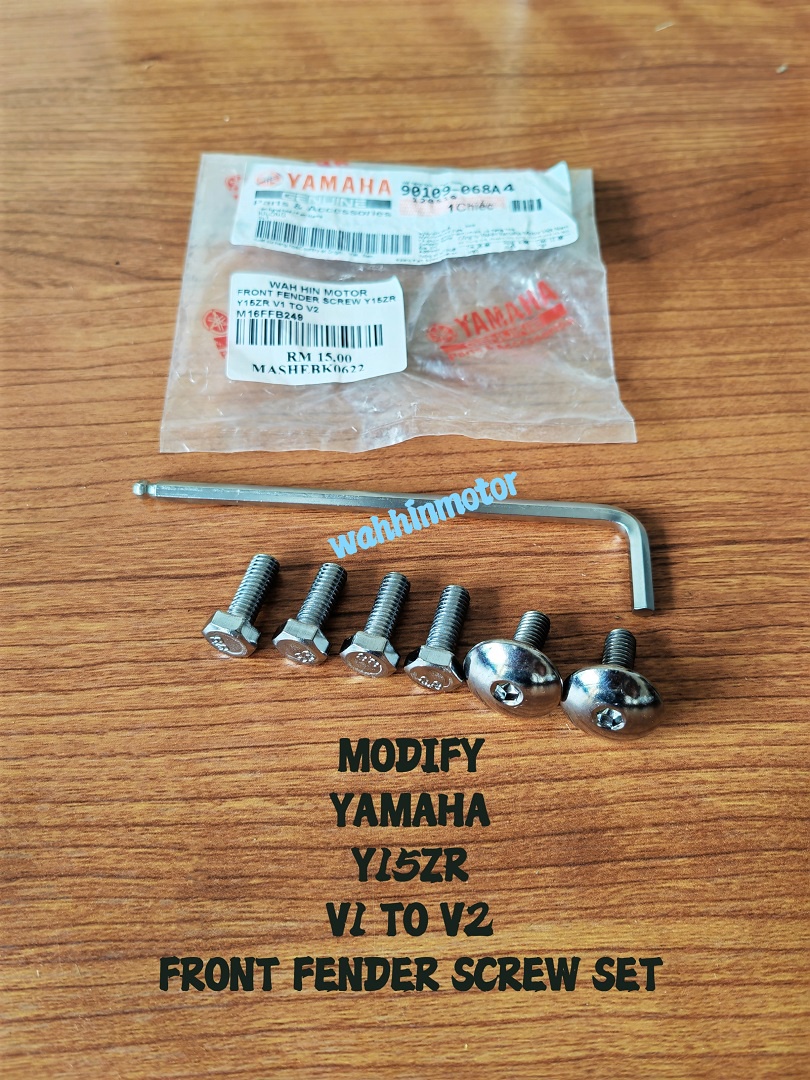 MODIFY FRONT FENDER SCREW SET Y15ZR V1 TO V2 SKRU SET MODI FENDER
