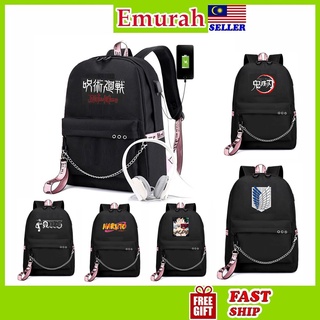 New Anime Naruto Peripheral Backpack Primary and Secondary School Beautiful  Students School Bag Two-piece Cartoon Backpack