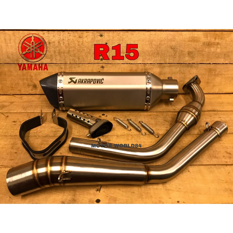 Akrapovic full system exhaust outlet for r15 v3