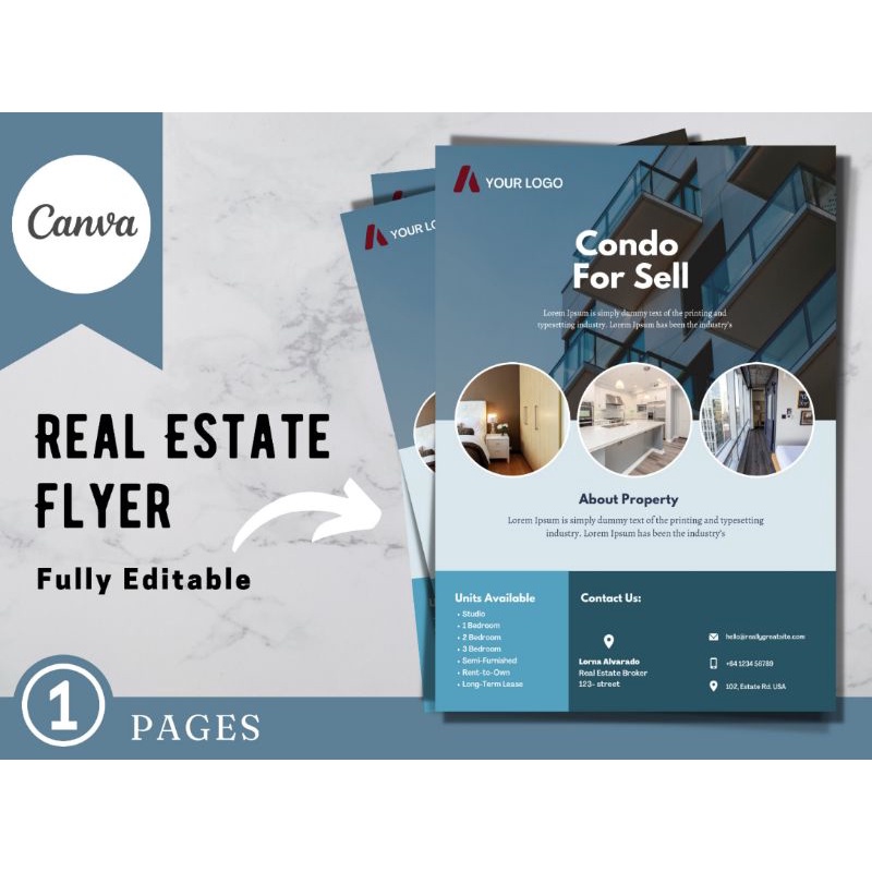 Canva Real Estate Flyer Template | flyer Printable | Real Estate ...