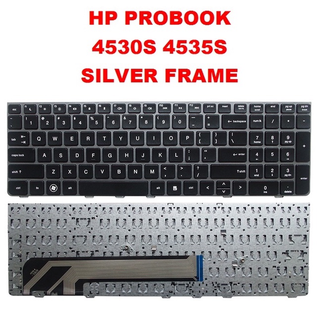 HP Probook 4530s 4535s Silver & Black Frame US Layout Version Laptop ...