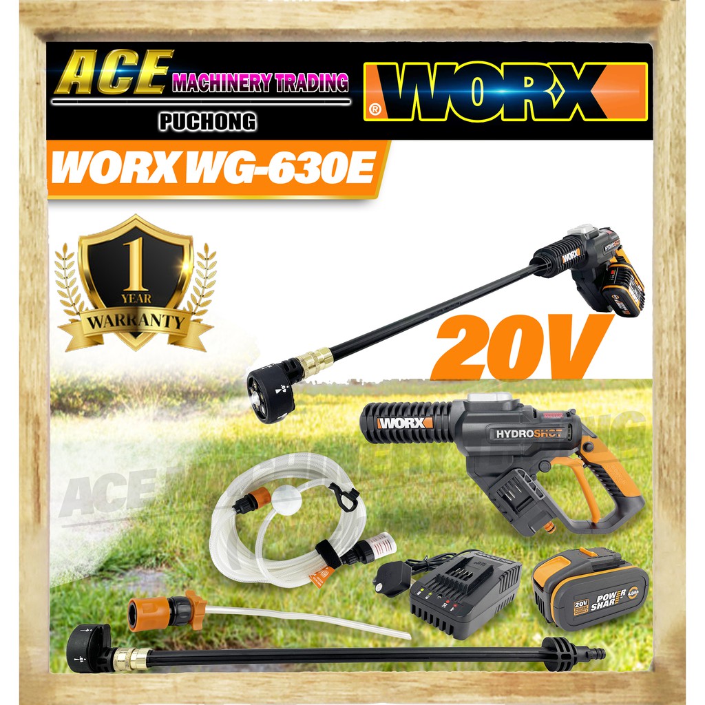 WORX WG-630 20V CORDLESS Hydroshot Portable Pressure WASHER