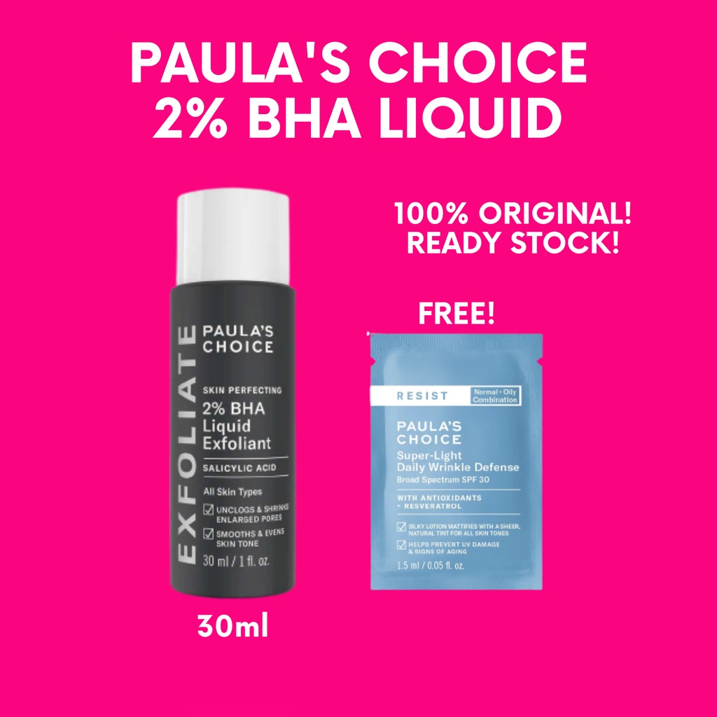 FREE DRUNK ELEPHANT SAMPLE PAULA’S CHOICE 30ml 2 PC BHA Liquid