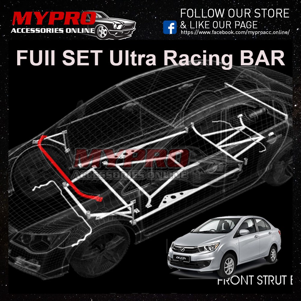 Perodua Bezza 2017 Ultra Racing 100 Original FULL SET Ultra