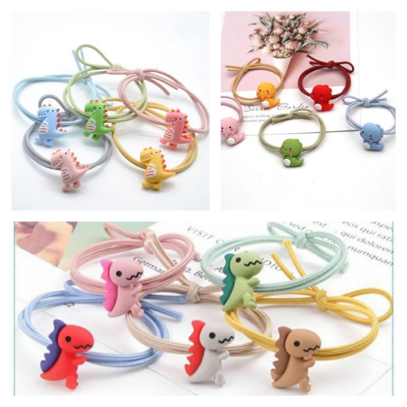 Little dinosaur Head Rope Rubber Band/Getah Rambut dinosaur /小恐龙头绳橡皮筋 ...