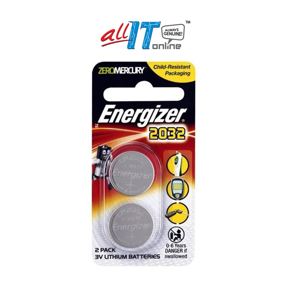 Energizer Cr2032 Lithium Battery 3v X 2 Pcs Shopee Malaysia 9476