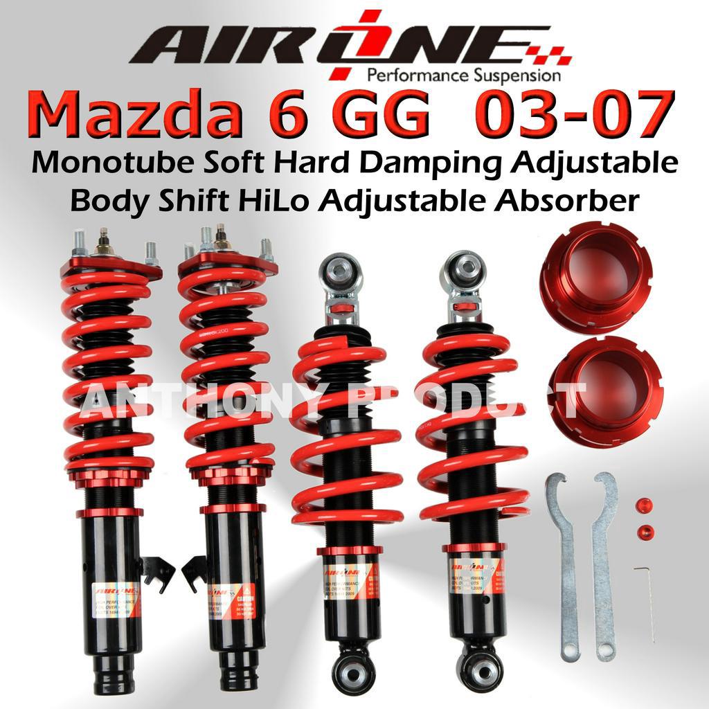 Mazda 6 GG / GH / GJ Monotube Soft Hard Bodyshift Height Adjustable