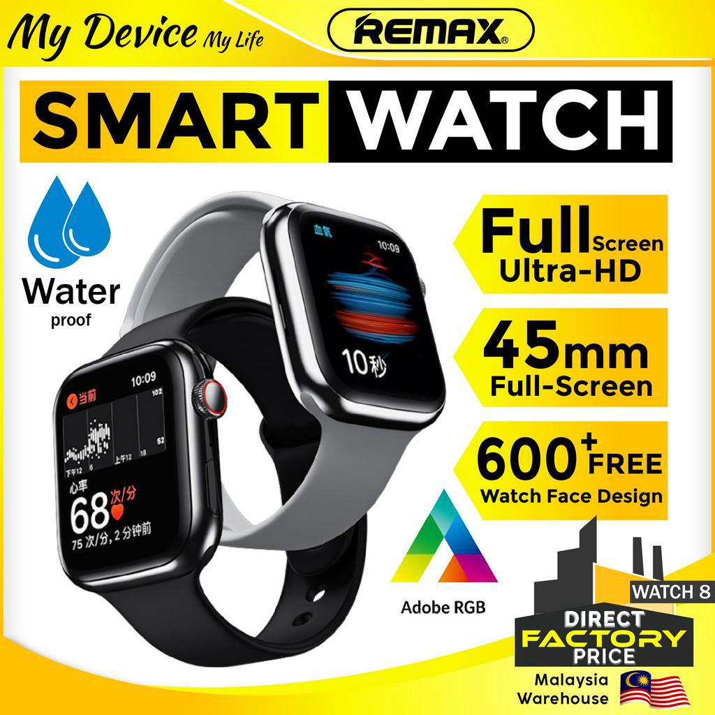 100% Original REMAX Watch 8 SmartWatch Waterproof Wireless Charger Big ...