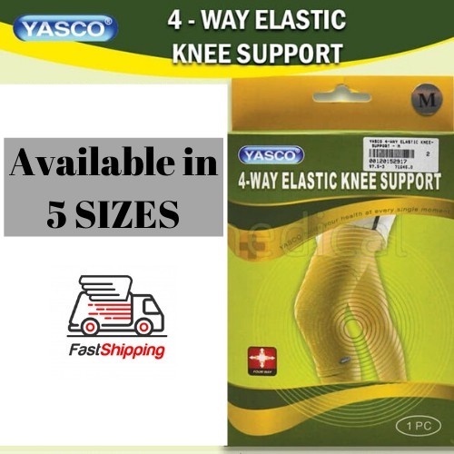 Yasco 4 Way Elastic Knee Support (S, M, L, XL, XXL) | Shopee Malaysia