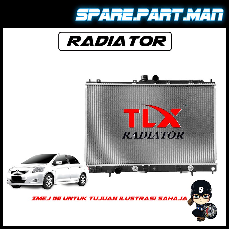 RADIATOR TANGKI AIR TOYOTA VIOS NCP93 1ROW PA16 16MM (AUTO) | Shopee ...