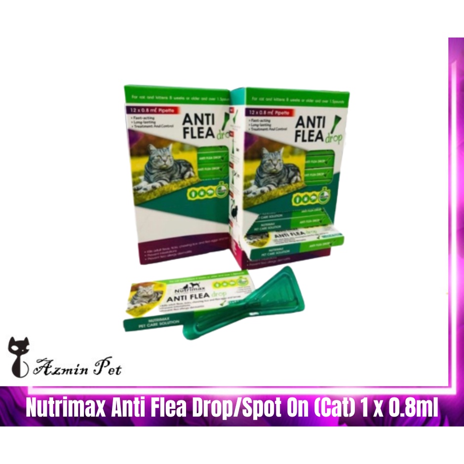 Curated visual reference: Gallery Detail: Nutrimax Anti Flea Drop Spot On Cat 1 Pipette X