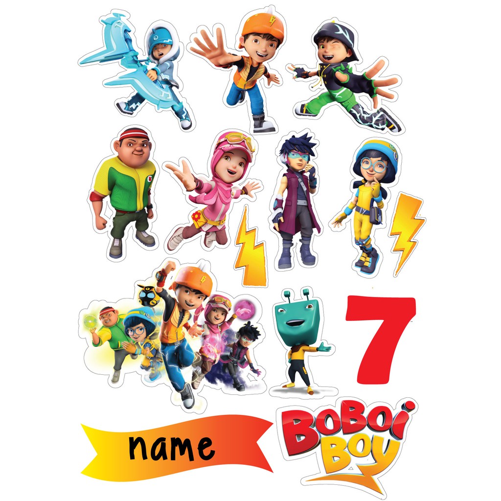 (CUSTOME MADE) Boboiboy Cake Topper A4 size | Shopee Malaysia