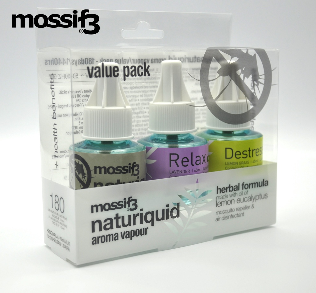 Mossif3 Naturiquid Aroma Vapour 180 Days Refill / Mossif3 Vapor Aroma ...