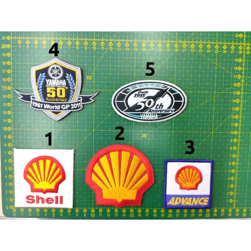 Patch patches kain sulam shell yamaha 50th anniversary sticker kain ...