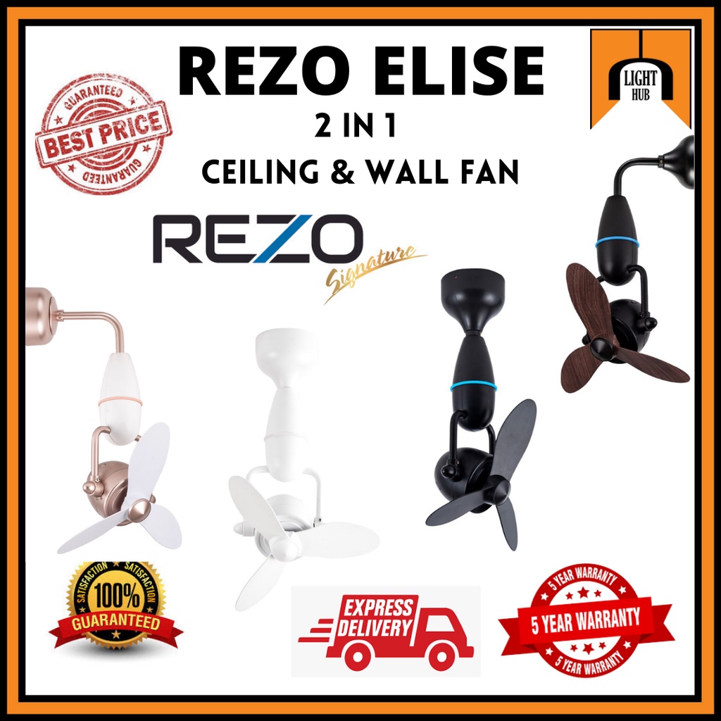 REZO Elise Alpha Alkova Kona Eco 388 Eco 688 2 in 1 Fan DC Motor Remote ...