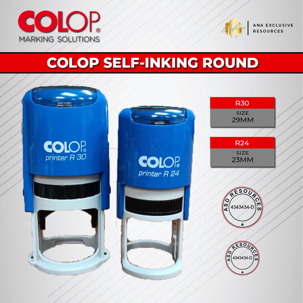 COLOP Self-Inking Round R24 R30 *SAME DAY DELIVERRY* (READY STOCK ...