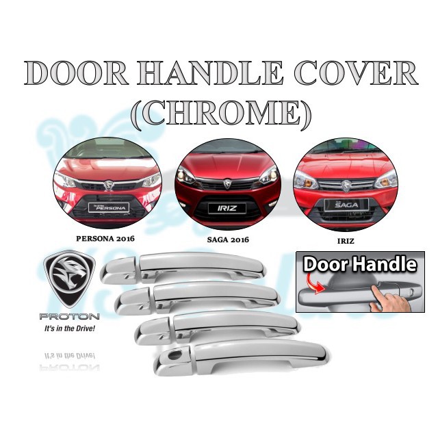 Proton Persona New / Saga New / Iriz CHROME Door Handle Cover / Door