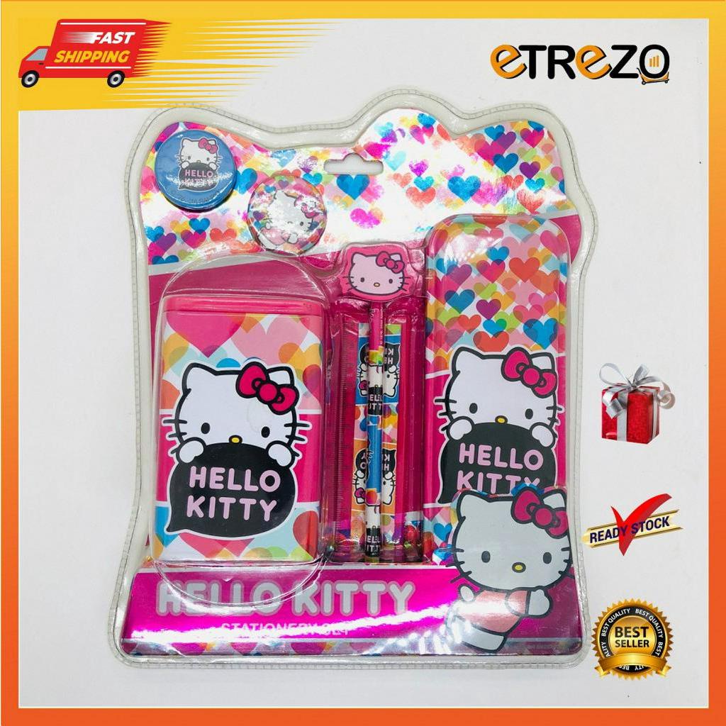 Hello Kitty Stationery Set Ready Stock Shopee Malaysia