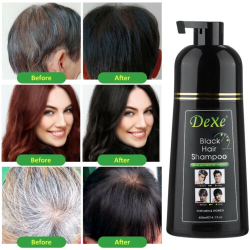 DEXE Brown Hair Shampoo Black Hair Shampoo Hair Dye Color Shampoo 400ml ...