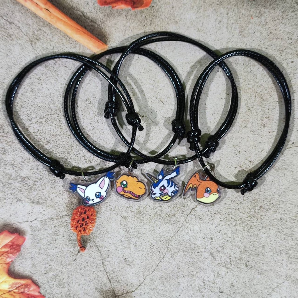 GANTUNGAN Digimon Anime Single Charm Rope Bracelet - Single Charm ...