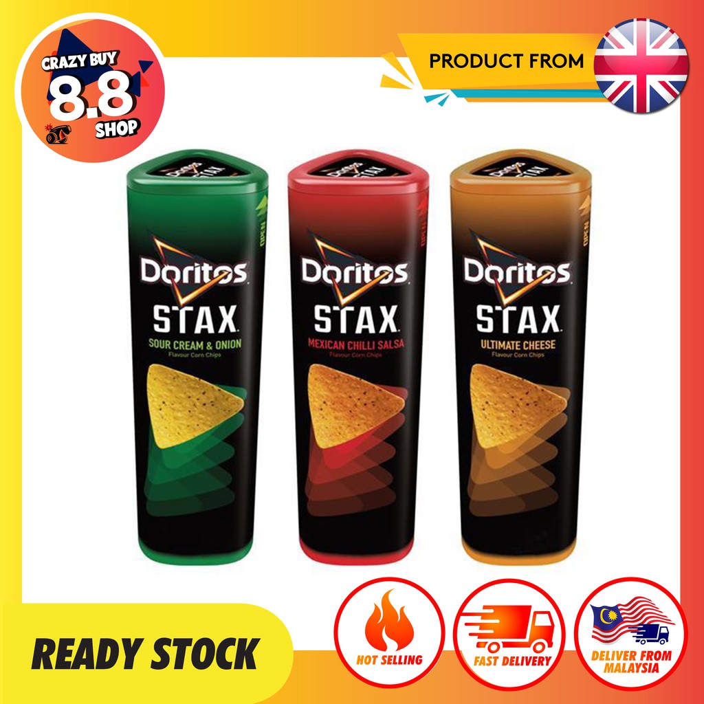 [Ready Stock] Doritos Stax (UK) Ultimate Cheese/Maxican Chilli Salsa