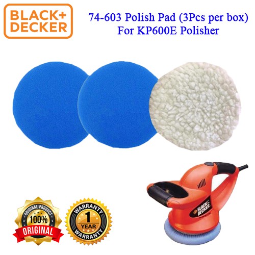 BLACK DECKER 74603 Car Polish Pad for KP600 Polisher 3PCS Pack