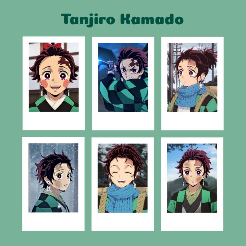 Polaroid Anime Demon Slayer Kimetsu No Yaiba Nezuko Tanjiro Inosuke Zenitsu Giyu Shinobu