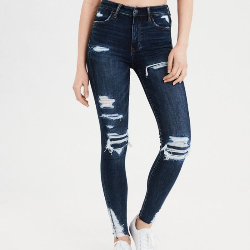 💥Ladies ripped jeans with cover 💥 | Shopee Malaysia