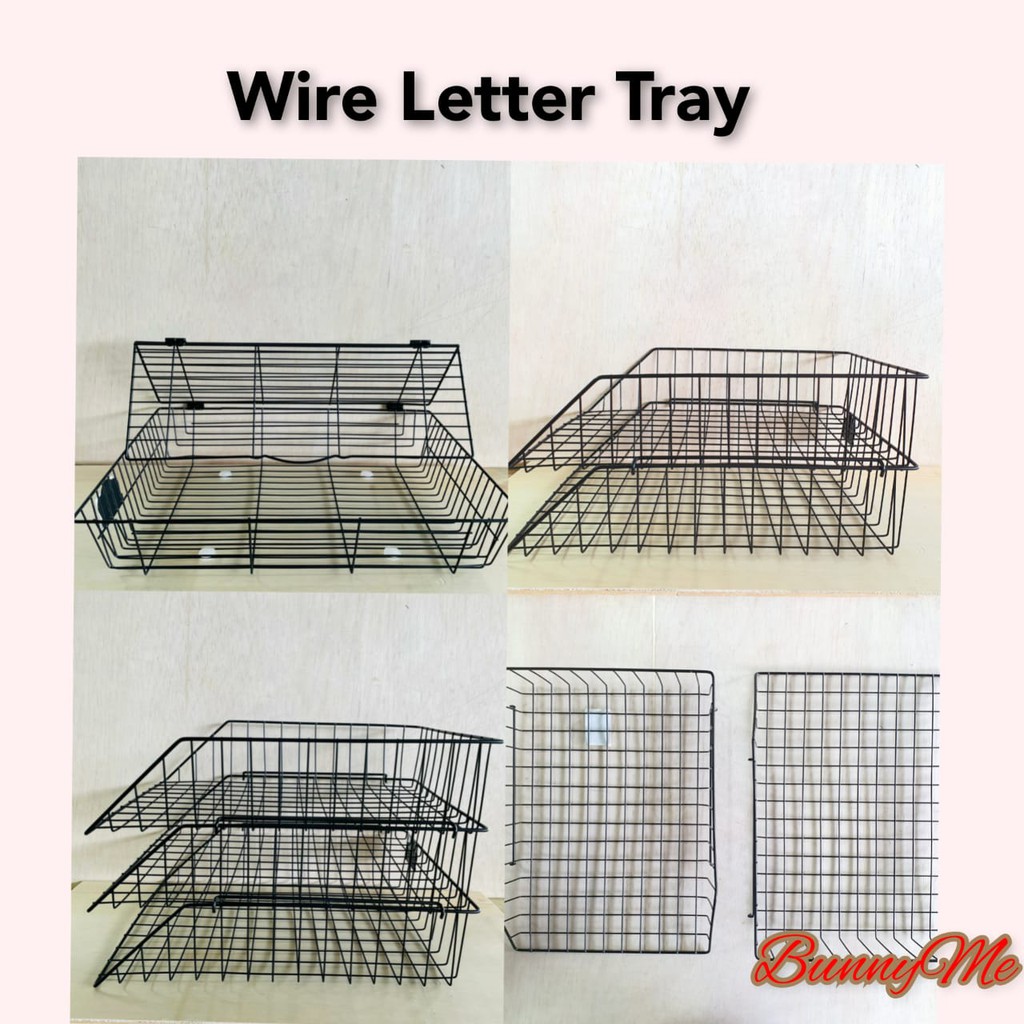 WIRE LETTER TRAY / 1 TIER WITH LID / 2 TIER / 3 TIER / ADD ON TIER ...