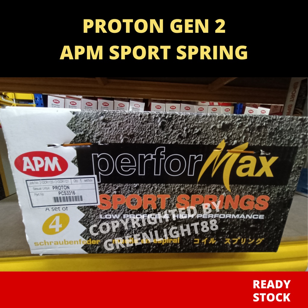 (100% ORIGINAL) PROTON GEN 2 APM PERFORMAX SPORT SPRING (1 SET 4 PCS ...