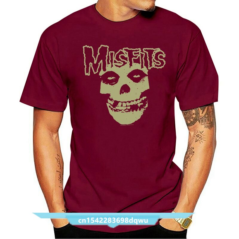 Misfits VINTAGE SKULL O-neck T-Shirt Heather Black NWT Licensed ...