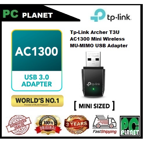 Tp-Link Archer T3U AC1300 / Archer T3U Nano Mini Wireless MU-MIMO USB ...